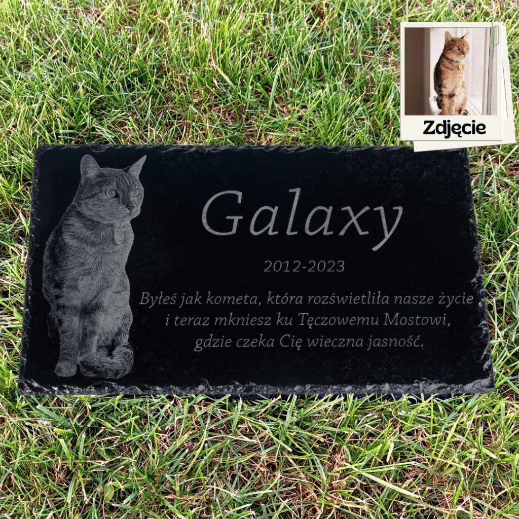 Za tęczowym mostem - Kamień nagrobny prostokątny 18 cm x 30 cm Grafika ze zdjęcia